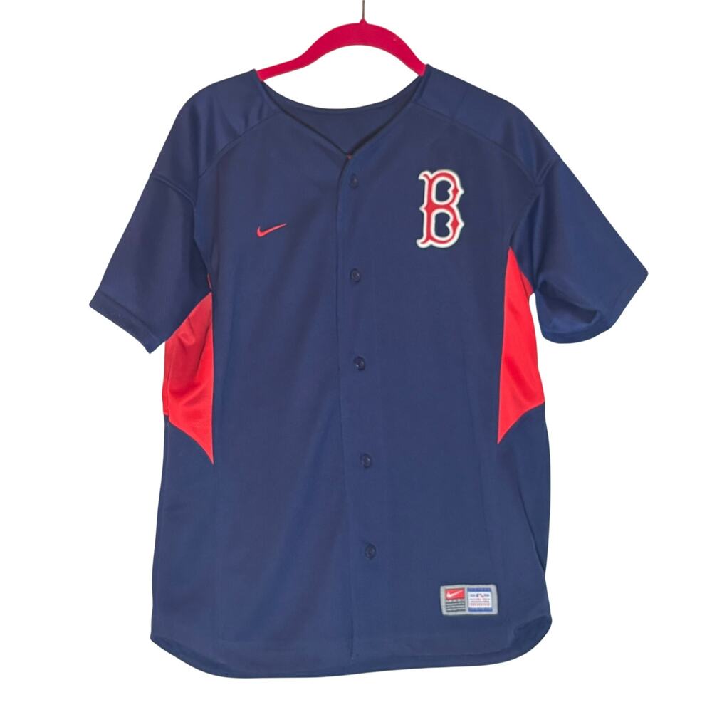 Nike Boston Red Sox Ramirez #24 MLB Team Jersey Youth Large Navy Sewn Logo